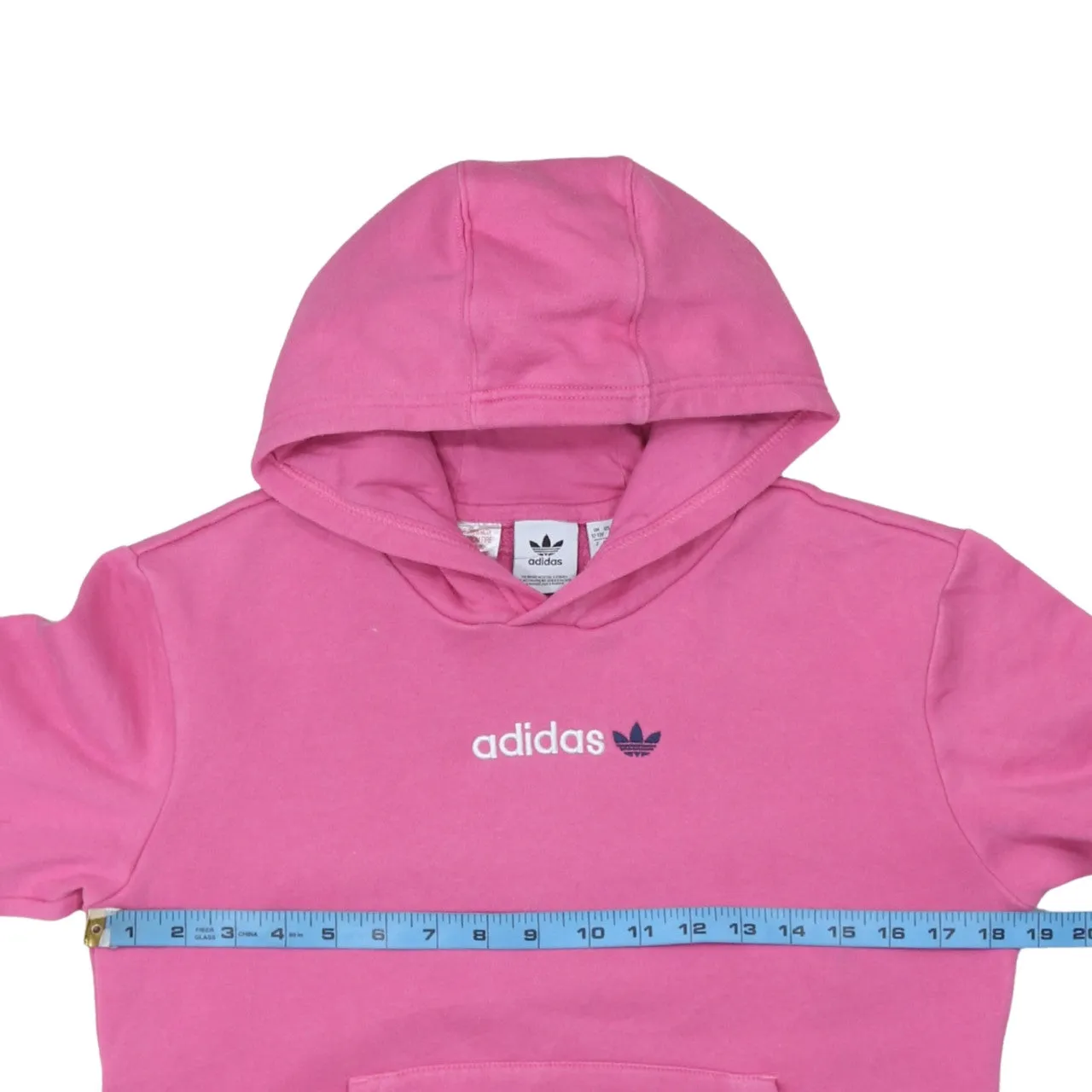Adidas 90's Drawstring Pockets Pullover Hoodie Small Pink sold by Vintage Club product image thumbnail 5