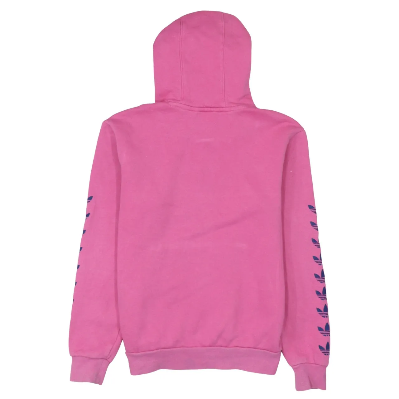 Adidas 90's Drawstring Pockets Pullover Hoodie Small Pink sold by Vintage Club product image thumbnail 2