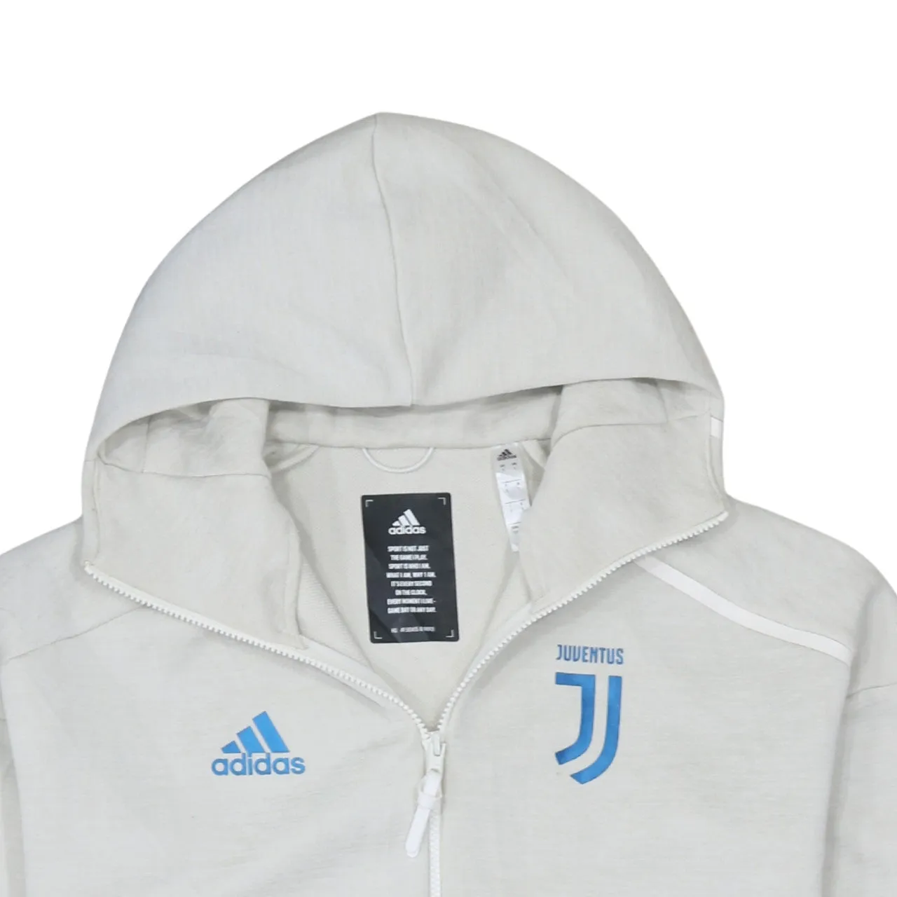 Adidas 90's Lightweight Full Zip Up Hoodie Small Beige Cream sold by Vintage Club product image thumbnail 3