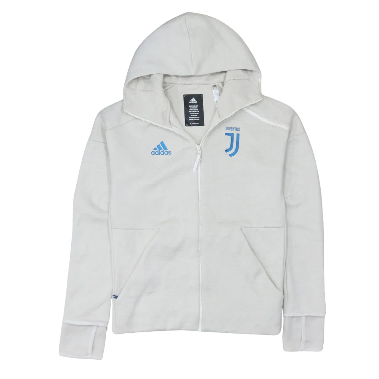 Adidas 90's Lightweight Full Zip Up Hoodie Small Beige Cream sold by Vintage Club