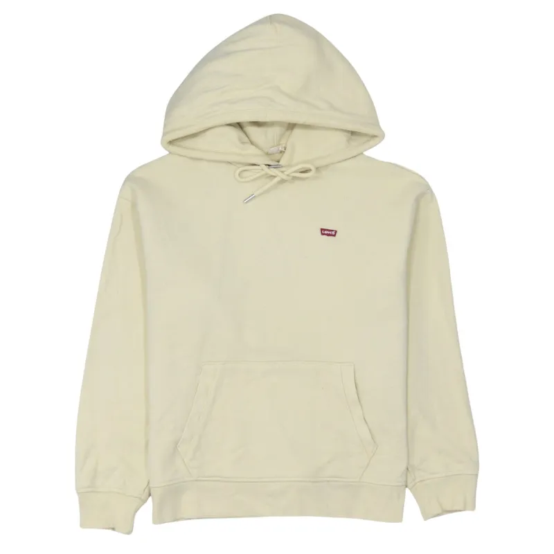 Levi's 90's Drawstring Pockets Pullover Hoodie Medium Yellow made by Levi's
