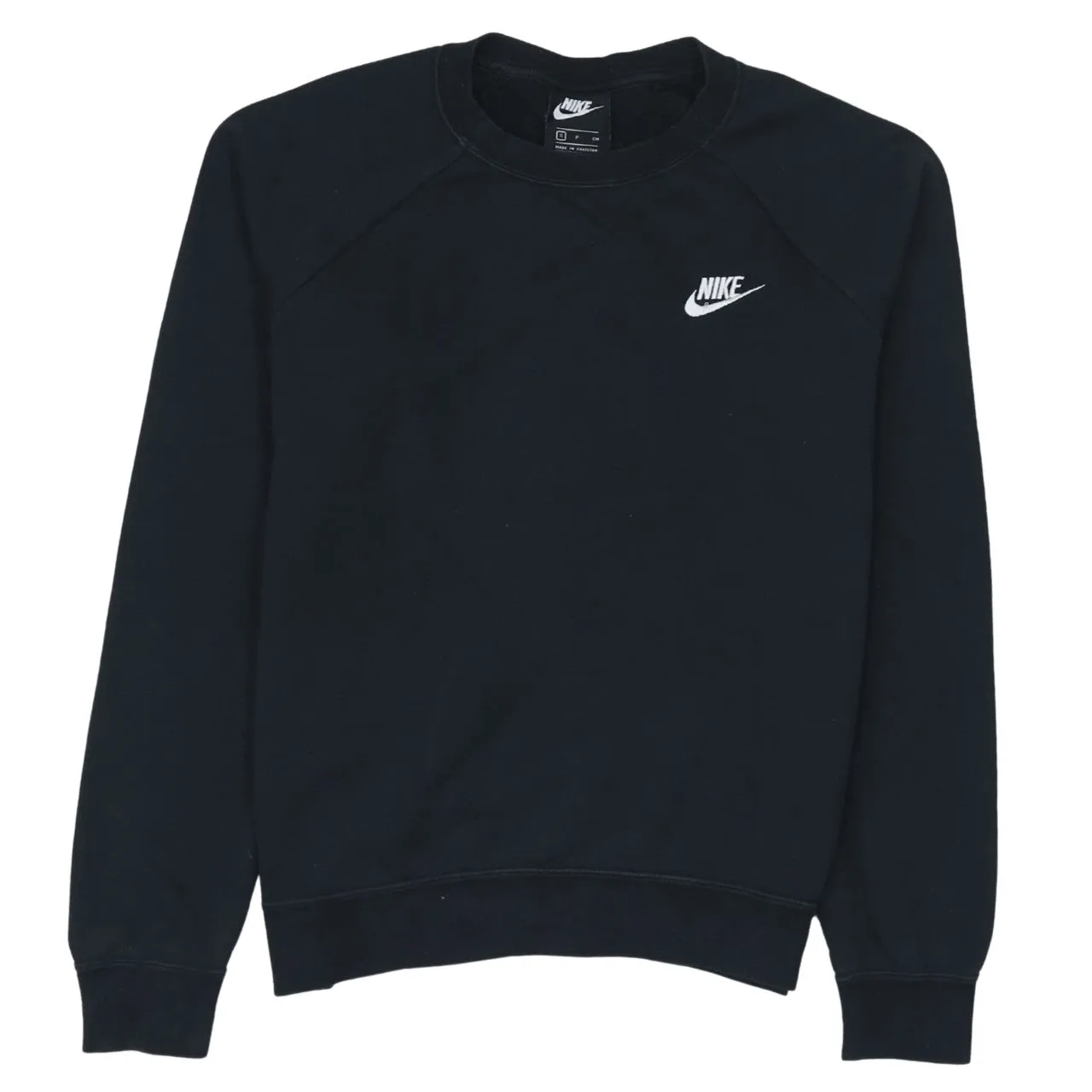 Nike 90's Swoosh Crew Neck Sweatshirt Small Black sold by Vintage Club
