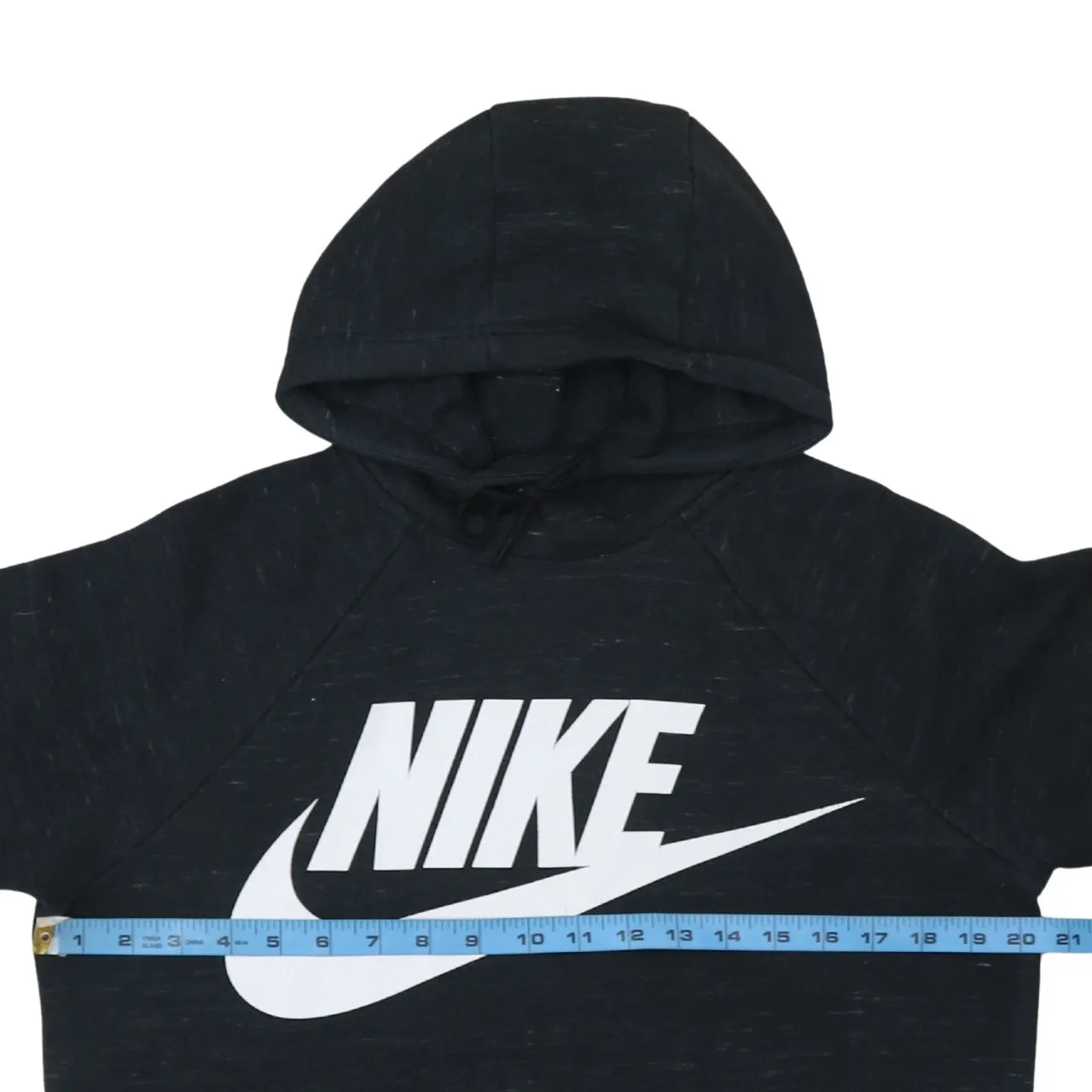 Nike 90's Center Middle Swoosh Pullover Hoodie Small Black sold by Vintage Club product image thumbnail 5