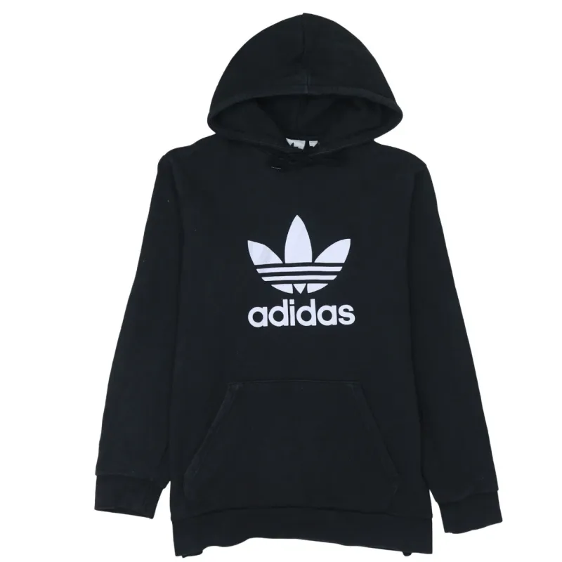 Adidas 90's Spellout Pullover Hoodie Medium Black sold by Vintage Club