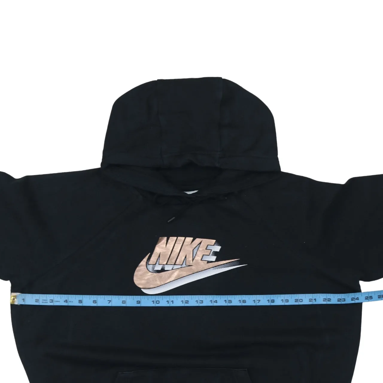 Nike 90's Center Middle Swoosh Pullover Hoodie Large Black sold by Vintage Club product image thumbnail 5