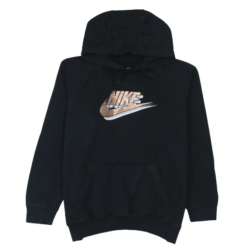 Nike 90's Center Middle Swoosh Pullover Hoodie Large Black sold by Vintage Club