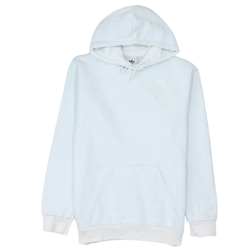 Adidas 90's Drawstring Pockets Pullover Hoodie Small Blue sold by Vintage Club