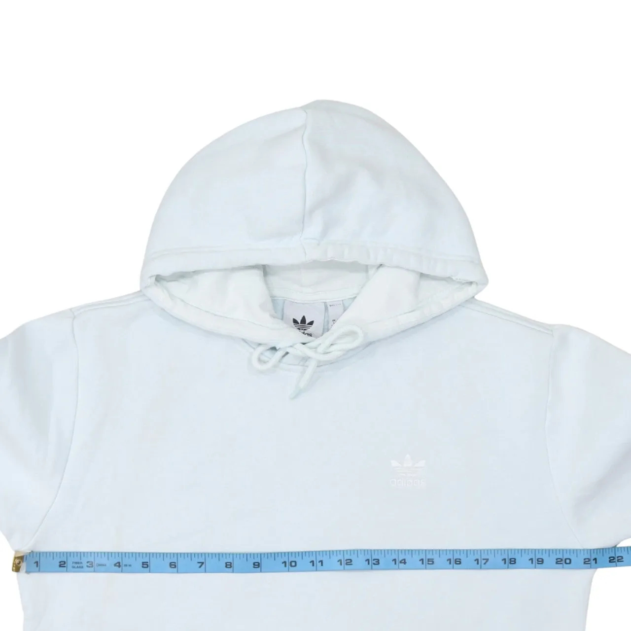 Adidas 90's Drawstring Pockets Pullover Hoodie Small Blue sold by Vintage Club product image thumbnail 5