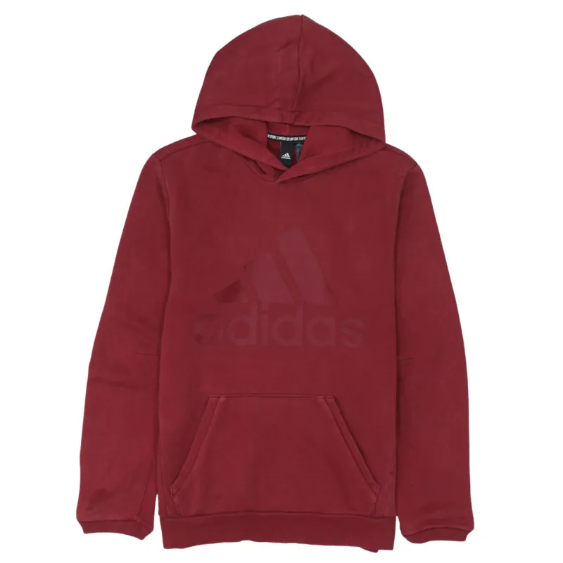 Adidas 90's Spellout Pullover Hoodie Small Red sold by Vintage Club
