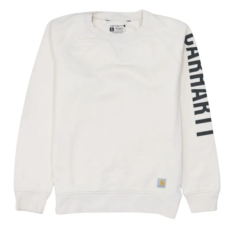 Carhartt 90's Lightweight Crew Neck Sweatshirt Small Beige Cream sold by Vintage Club