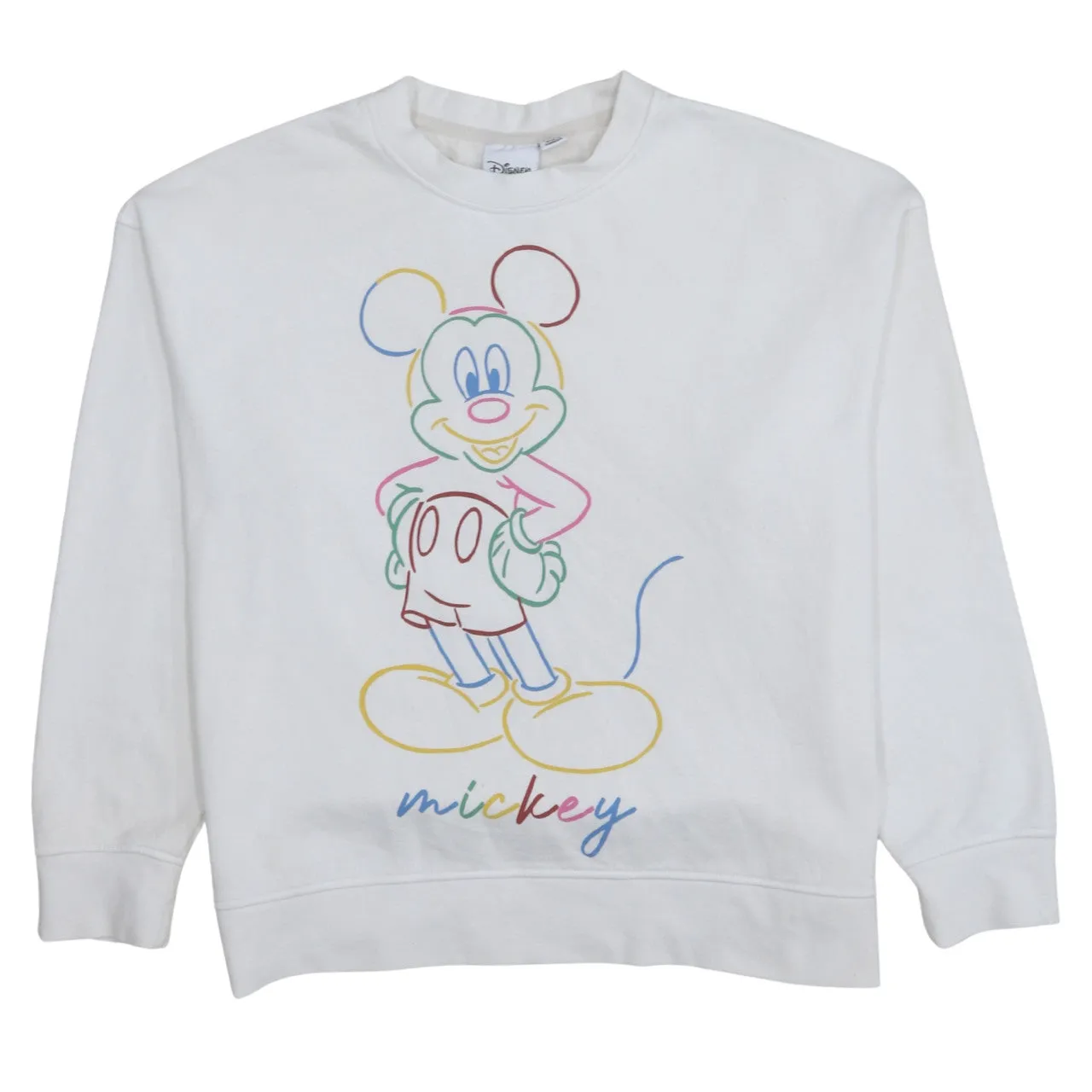 Disney 90's Mickey Mouse Crew Neck Sweatshirt Small White sold by Vintage Club