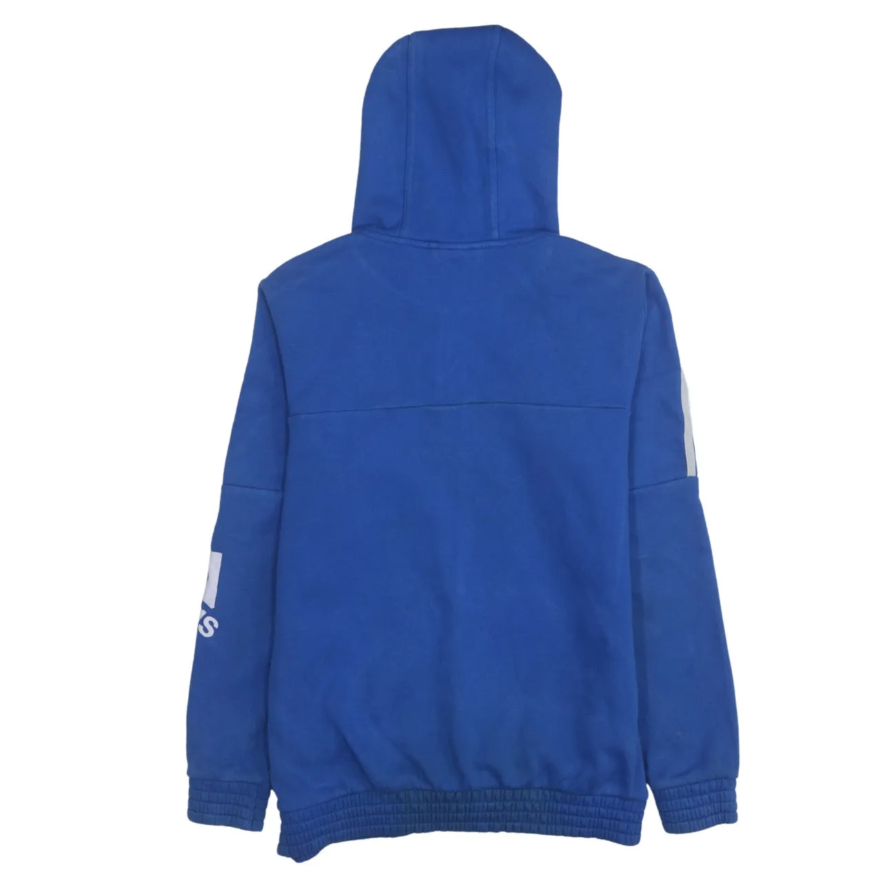 Adidas 90's Striped Sleeve Full Zip Up Hoodie Large Blue sold by Vintage Club product image thumbnail 2