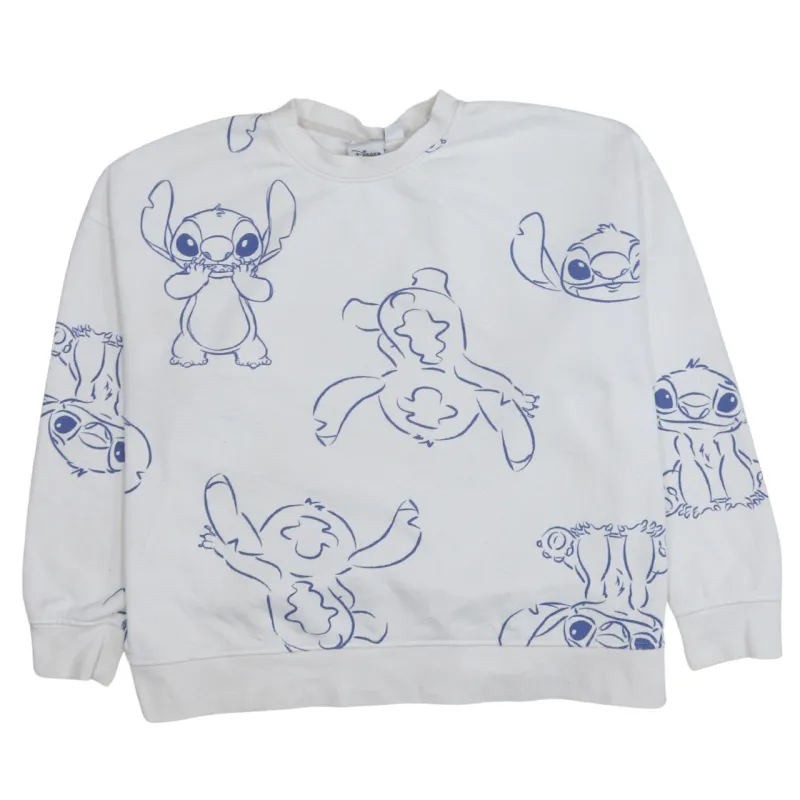 Disney 90's Plain Crew Neck Sweatshirt Large White sold by Vintage Club