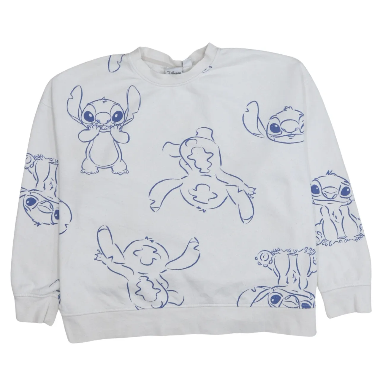 Disney 90's Plain Crew Neck Sweatshirt Large White sold by Vintage Club