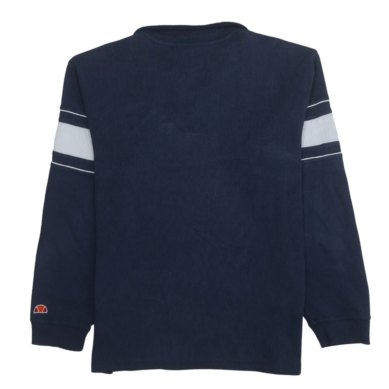 Ellesse 90's Lightweight Quarter Zip Sweatshirt Medium Navy Blue sold by Vintage Club product image thumbnail 2