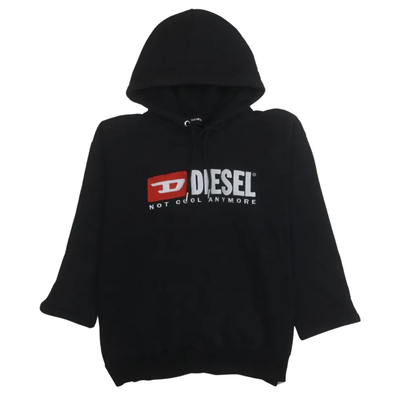 Diesel 90's Spellout Pullover Hoodie Small Black made by Diesel