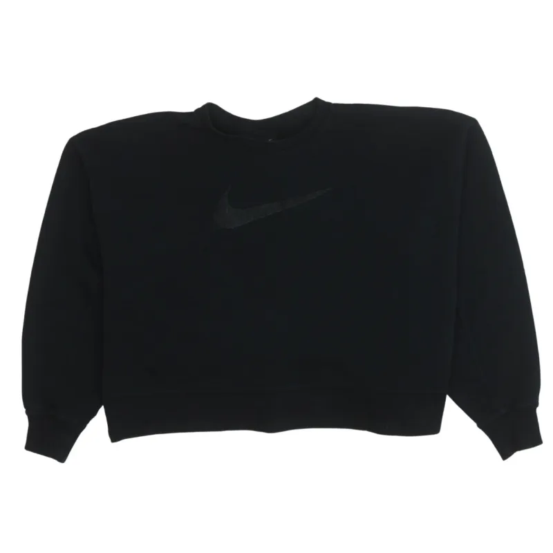Nike 90's Center Middle Swoosh Crew Neck Sweatshirt Medium Black sold by Vintage Club