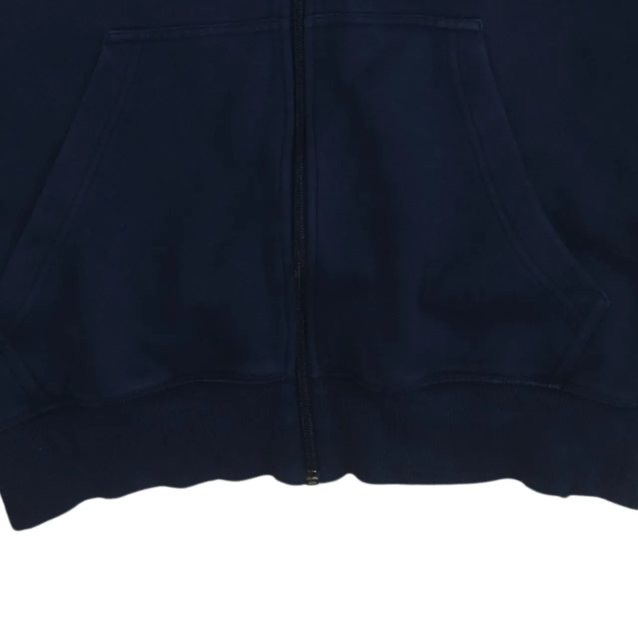 Adidas 90's Drawstring Pockets Full Zip Up Hoodie Medium Navy Blue sold by Vintage Club product image thumbnail 4