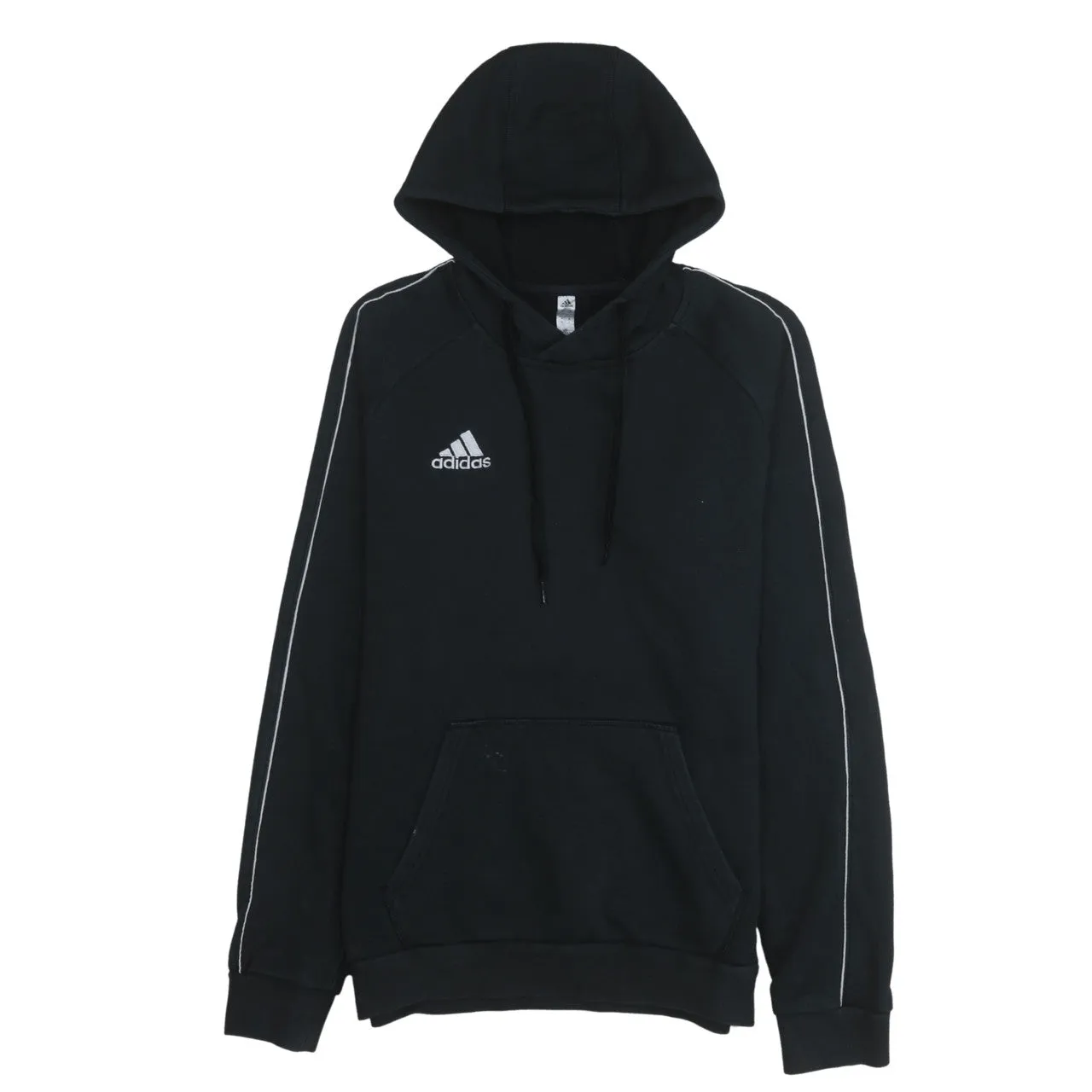 Adidas 90's Drawstring Pockets Pullover Hoodie Small Black sold by Vintage Club