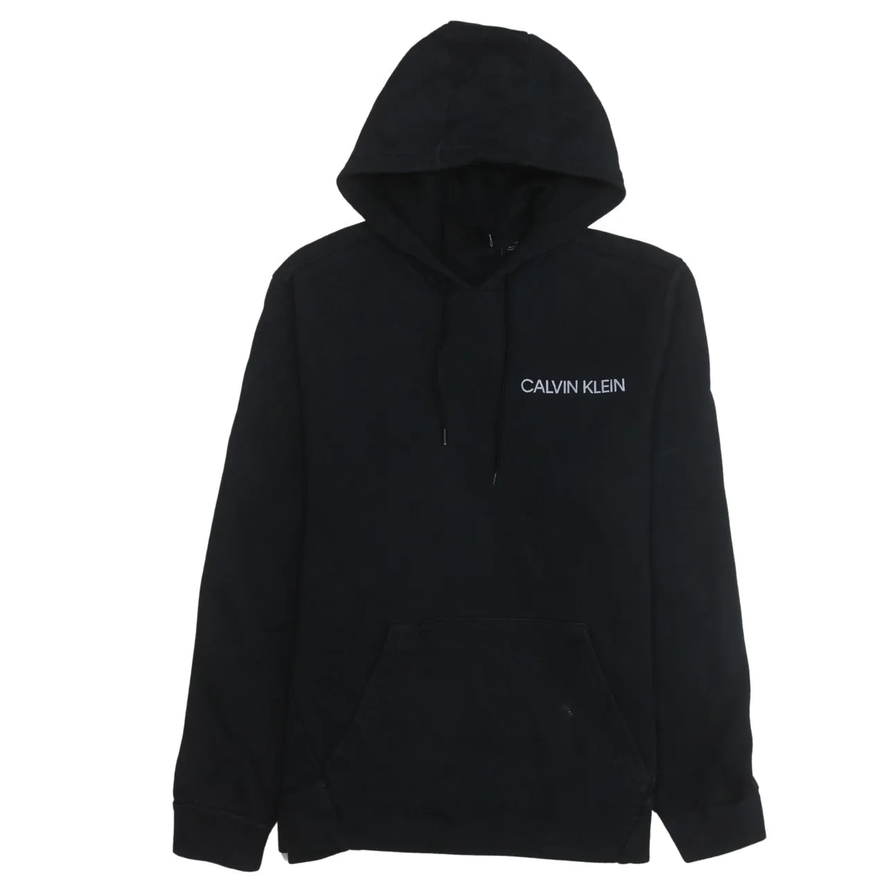 Calvin Klein 90's Drawstring Pockets Pullover Hoodie Large Black sold by Vintage Club