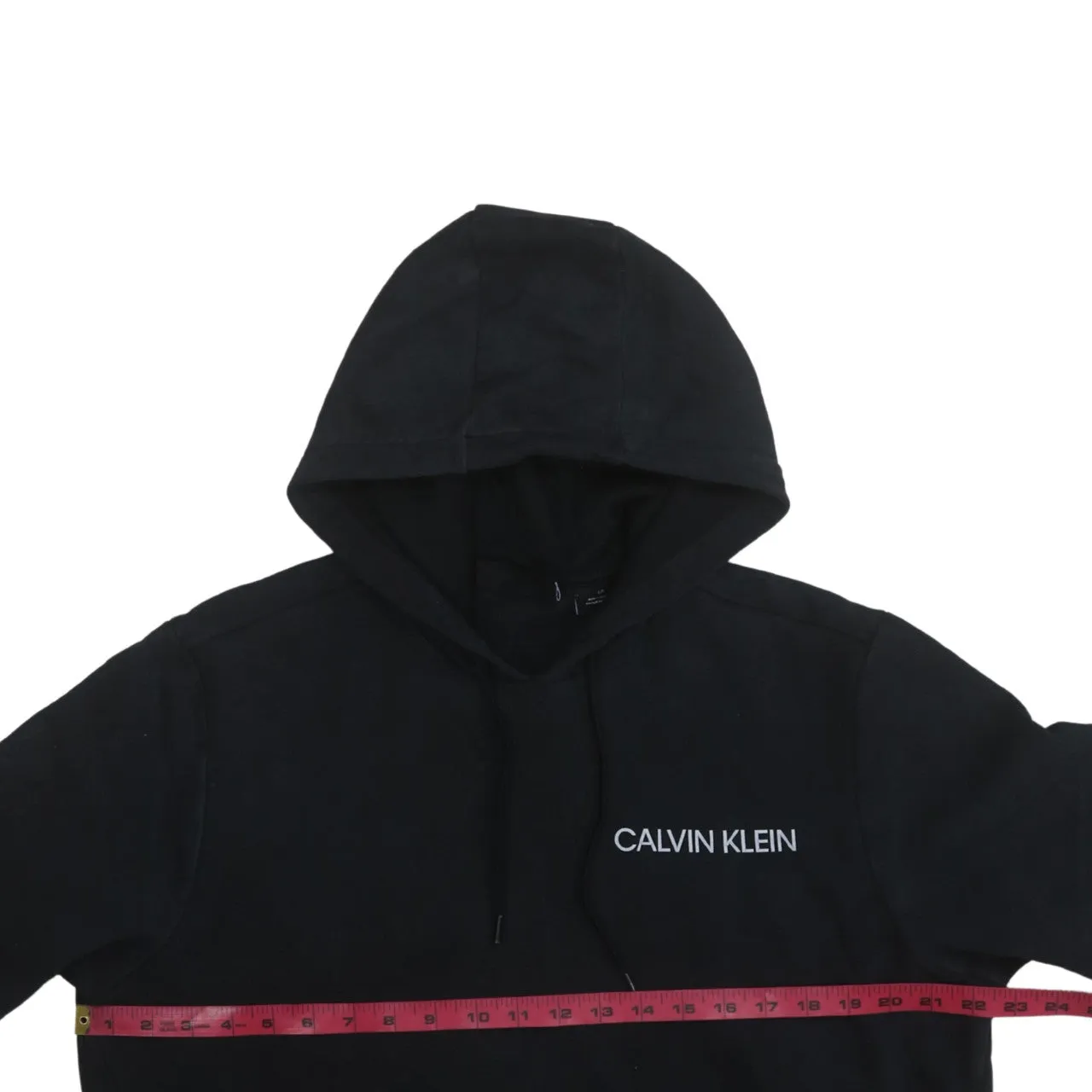 Calvin Klein 90's Drawstring Pockets Pullover Hoodie Large Black sold by Vintage Club product image thumbnail 5