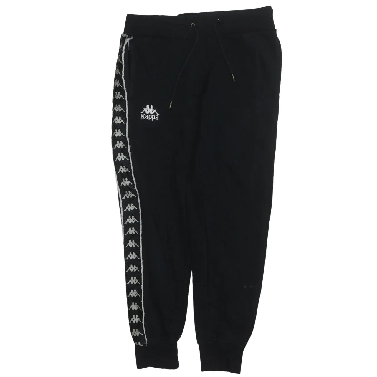 Kappa 90's Rib Cuff Casual Joggers / Sweatpants Medium Black sold by Vintage Club