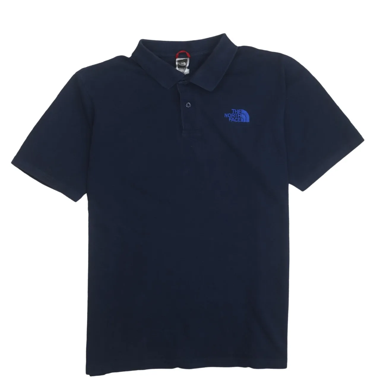 The North Face 90's Short Sleeves Quarter Button Polo Shirt Large Navy Blue sold by Vintage Club