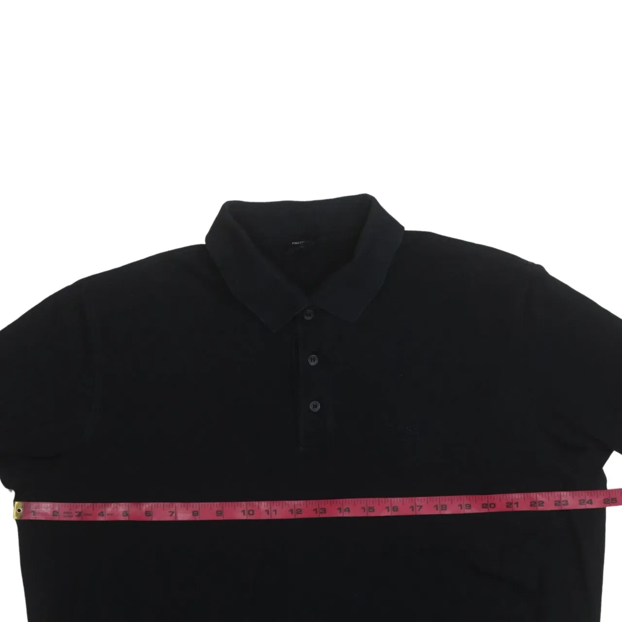 HUGO BOSS 90's Short Sleeves Quarter Button Polo Shirt XXLarge (2XL) Black sold by Vintage Club product image thumbnail 5