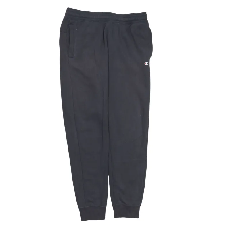 Champion 90's Elasticated Waistband Drawstrings Casual Joggers / Sweatpants 32 Black made by Champion