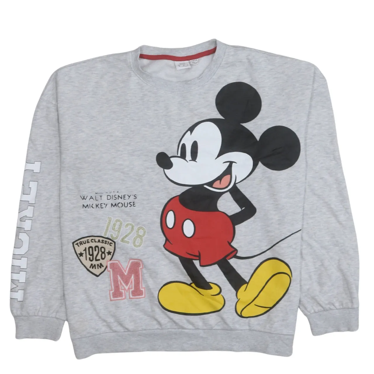 Disney 90's Mickey Mouse Crew Neck Sweatshirt Large Grey sold by Vintage Club