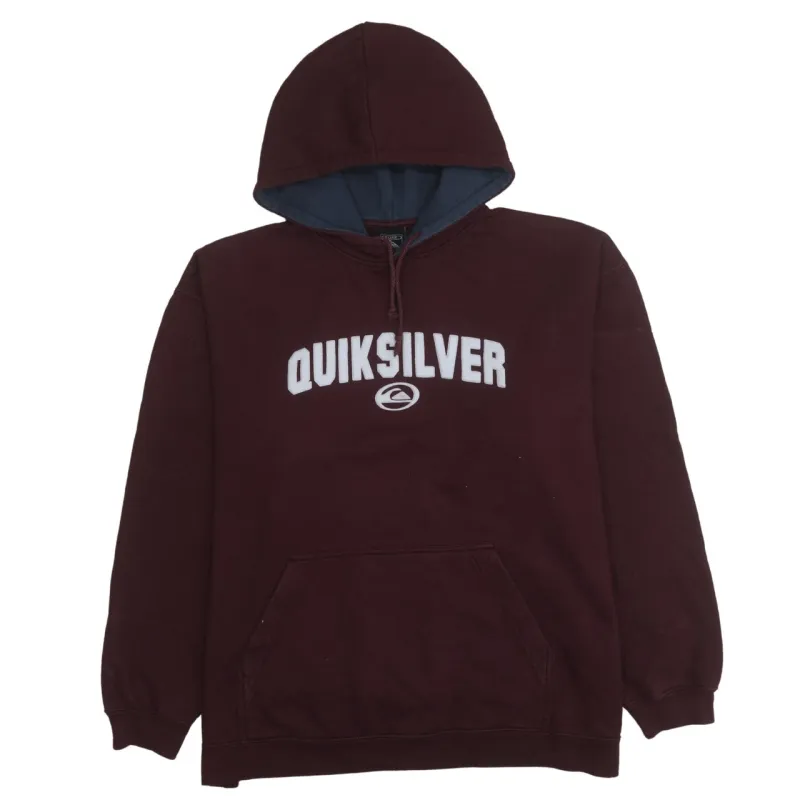 QuikSilver 90's Spellout Pullover Hoodie XLarge Burgundy Red sold by Vintage Club