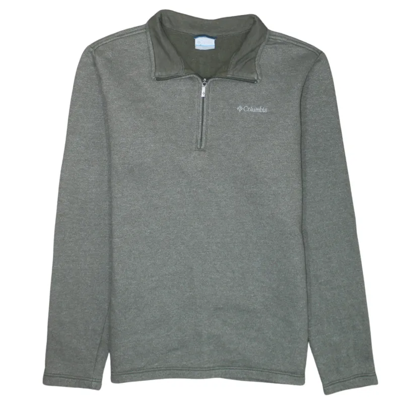 Columbia 90's Lightweight Quarter Zip Sweatshirt Large Green made by Columbia