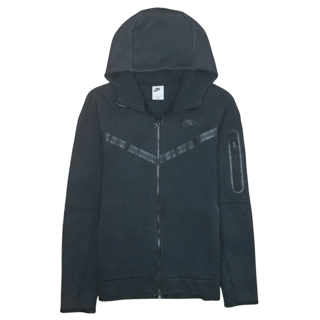 Nike 90's Swoosh Full Zip Up Hoodie Small Black sold by Vintage Club