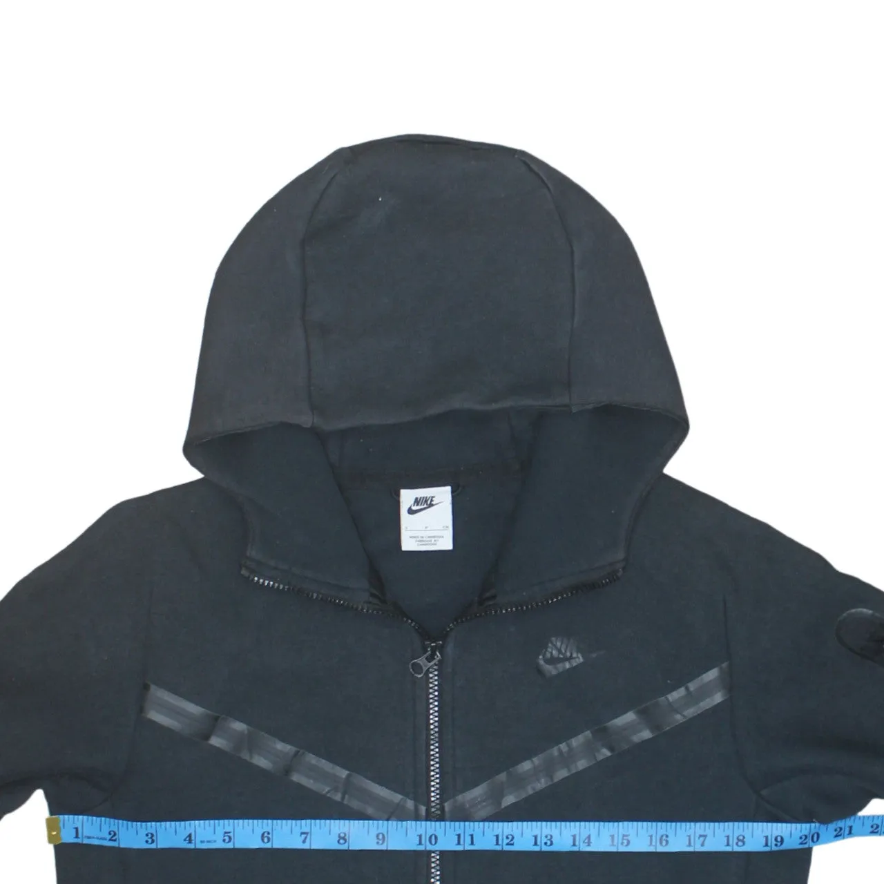 Nike 90's Swoosh Full Zip Up Hoodie Small Black sold by Vintage Club product image thumbnail 5