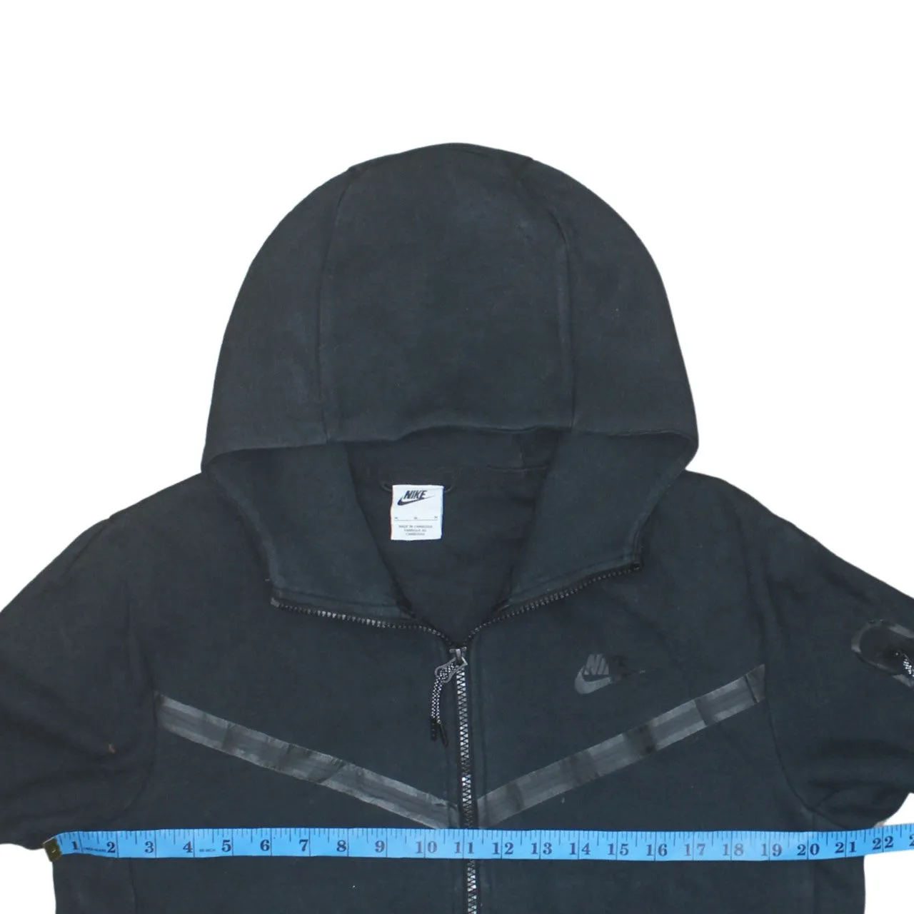 Nike 90's Swoosh Full Zip Up Hoodie Medium Black sold by Vintage Club product image thumbnail 5