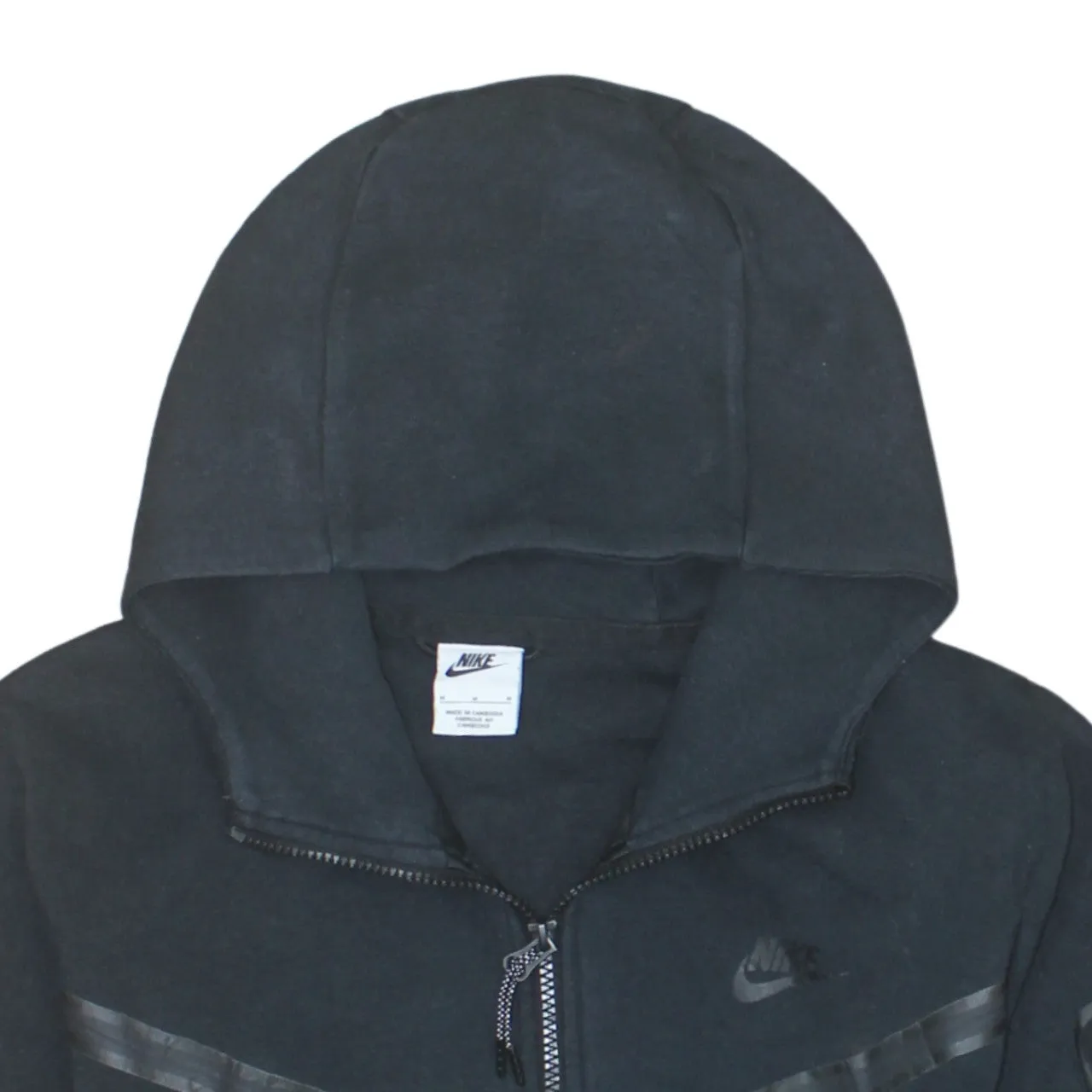 Nike 90's Swoosh Full Zip Up Hoodie Medium Black sold by Vintage Club product image thumbnail 3