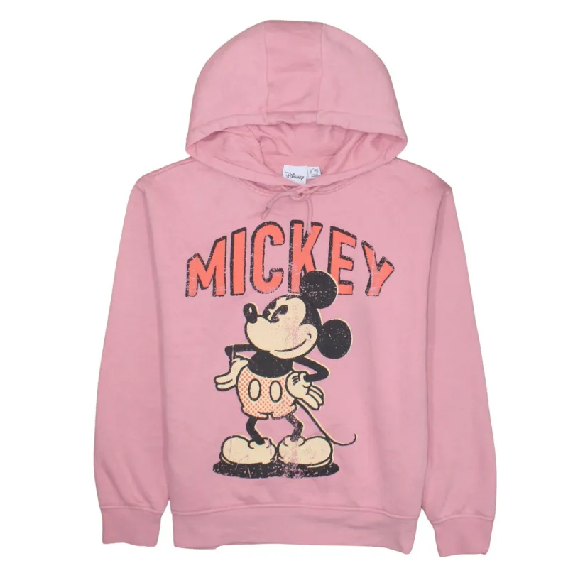 Disney 90's Mickey Mouse Pullover Hoodie Small Pink sold by Vintage Club