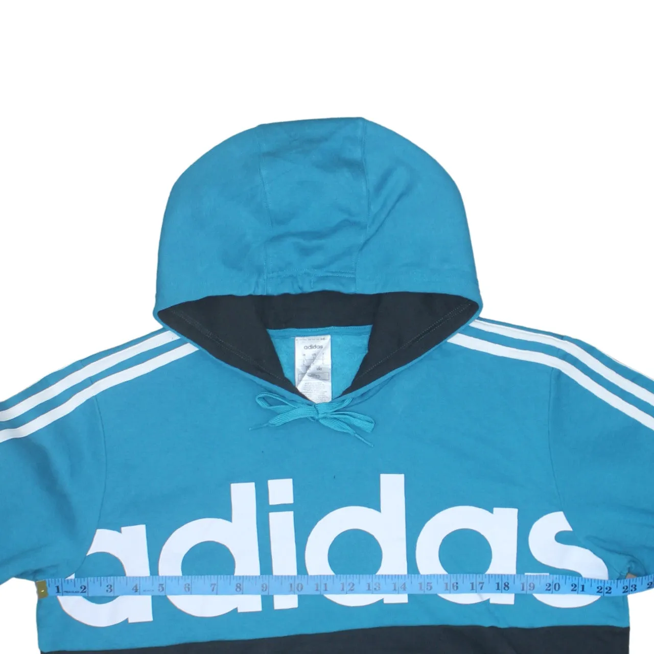 Adidas 90's Spellout Pullover Hoodie Large Black sold by Vintage Club product image thumbnail 5