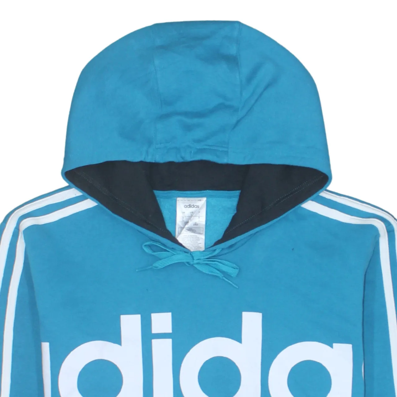 Adidas 90's Spellout Pullover Hoodie Large Black sold by Vintage Club product image thumbnail 3