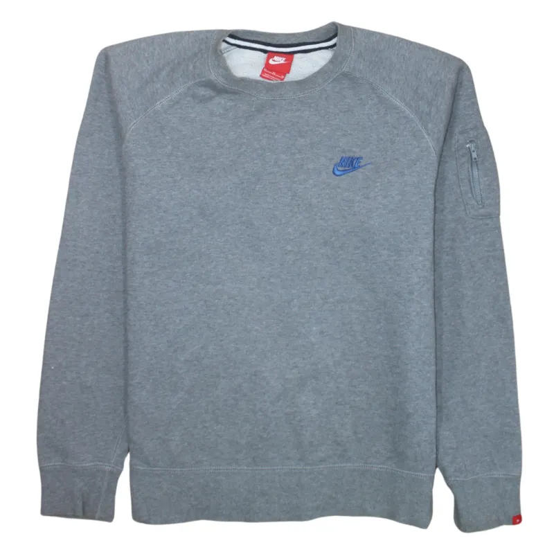 Nike 90's Swoosh Crew Neck Sweatshirt Medium Grey made by Nike