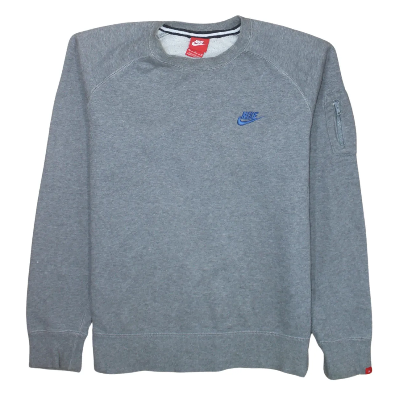 Nike 90's Swoosh Crew Neck Sweatshirt Medium Grey sold by Vintage Club