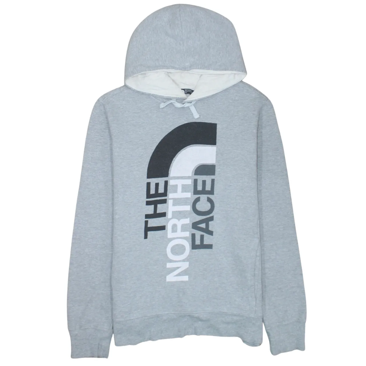 The North Face 90's Spellout Pullover Hoodie Small Grey sold by Vintage Club