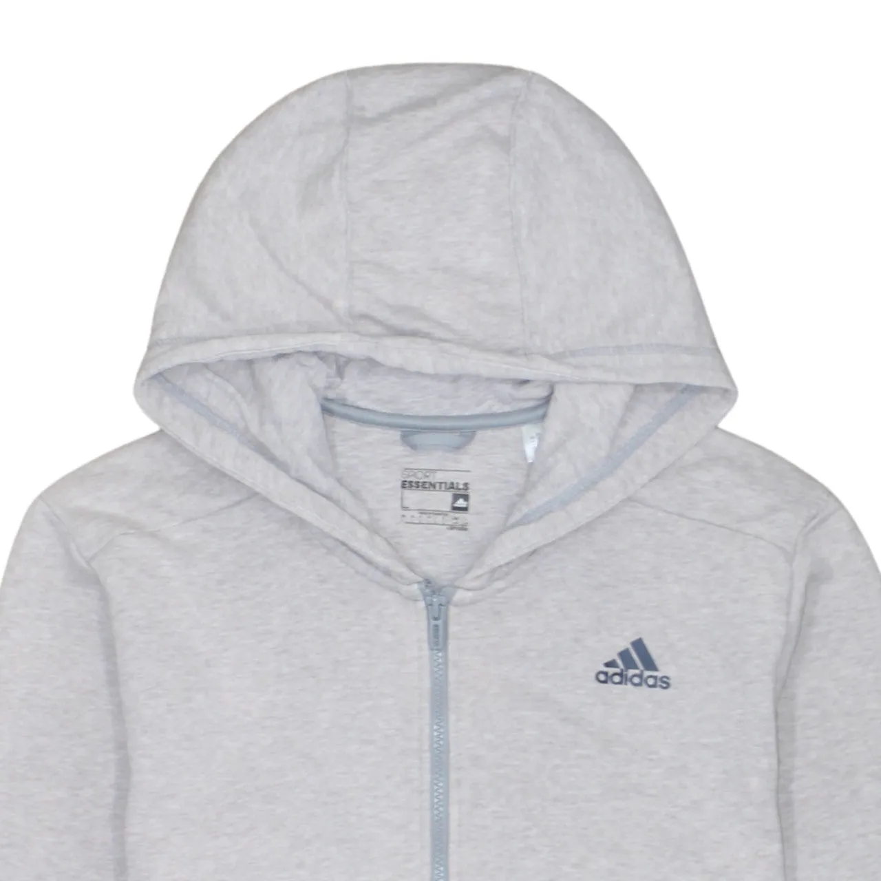 Adidas 90's Lightweight Full Zip Up Hoodie Large Grey sold by Vintage Club product image thumbnail 3