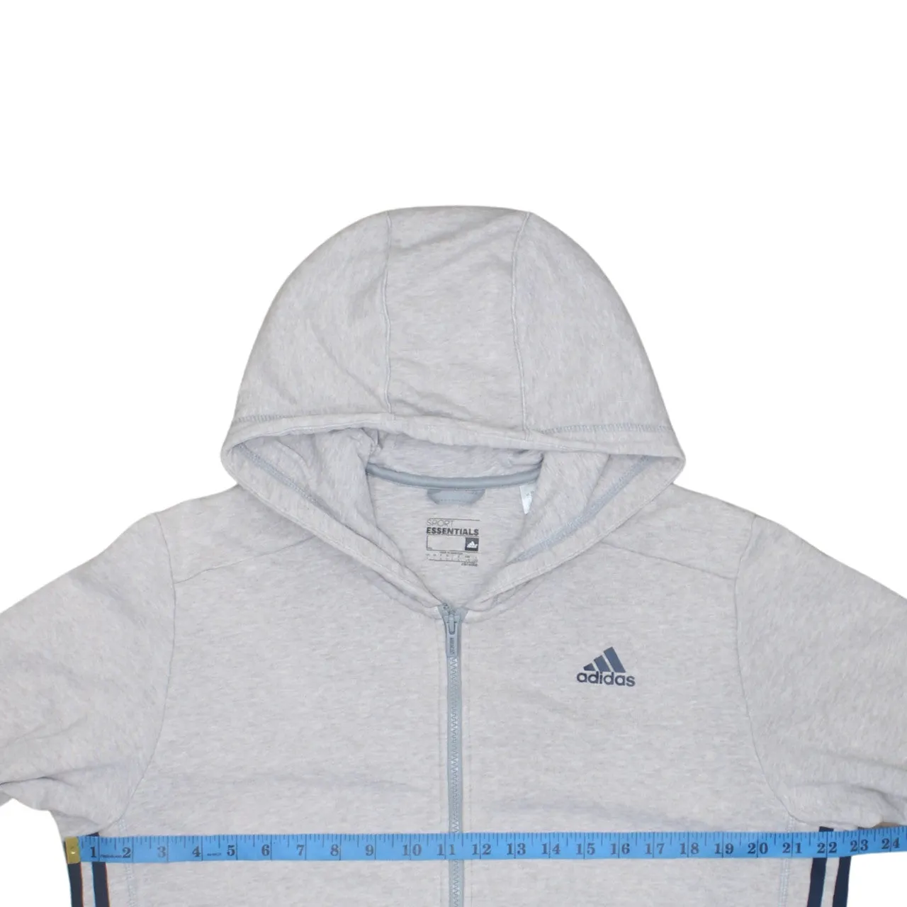 Adidas 90's Lightweight Full Zip Up Hoodie Large Grey sold by Vintage Club product image thumbnail 5