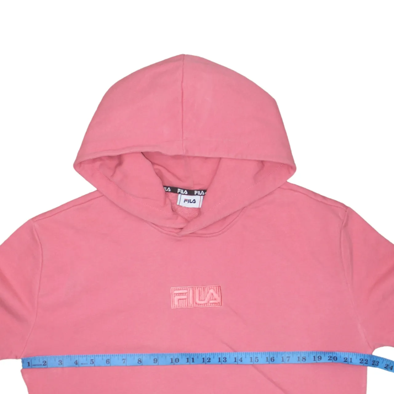 Fila 90's Drawstring Pockets Pullover Hoodie Large Pink sold by Vintage Club product image thumbnail 5