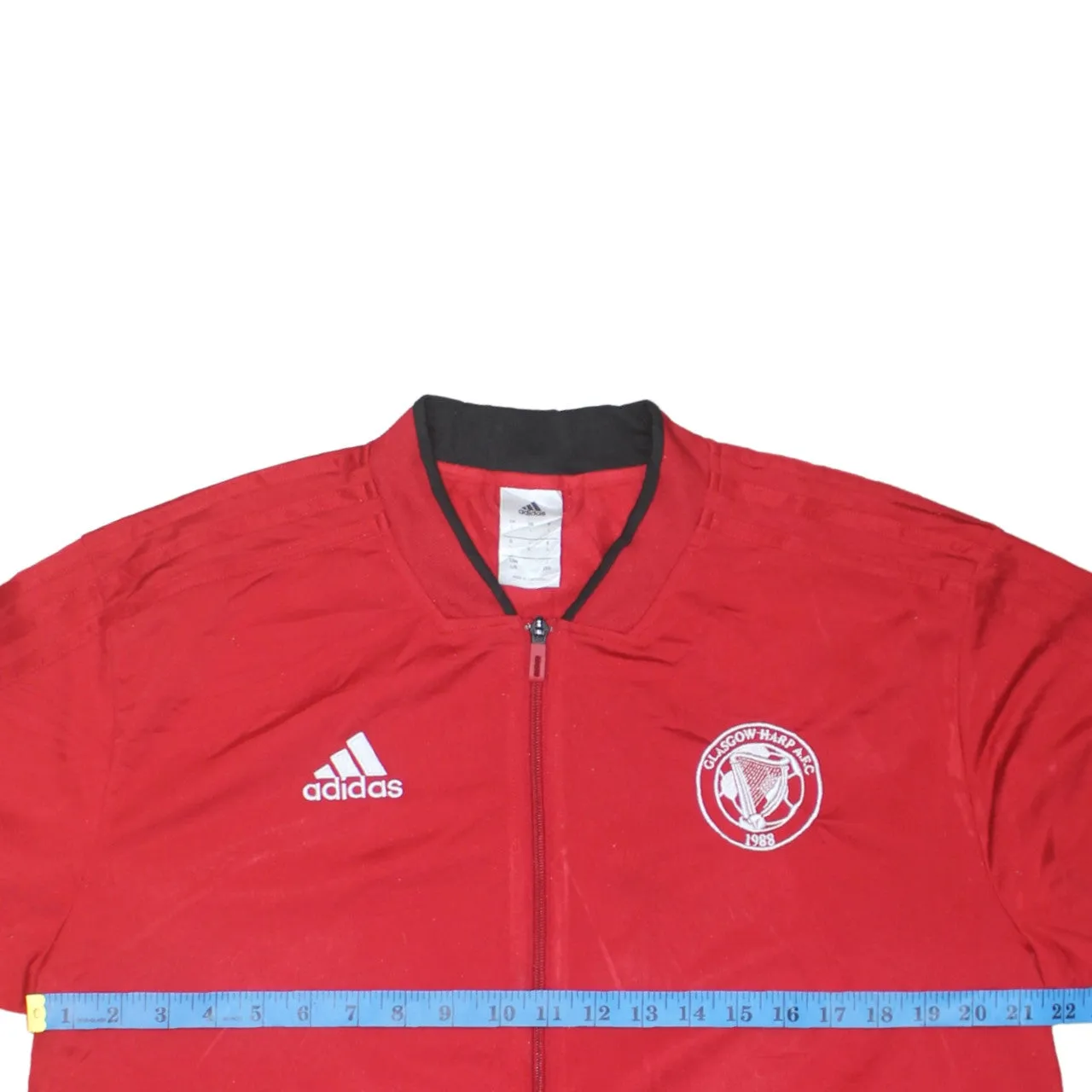 Adidas 90's Lightweight Full Zip Up Sweatshirt Large Red sold by Vintage Club product image thumbnail 5