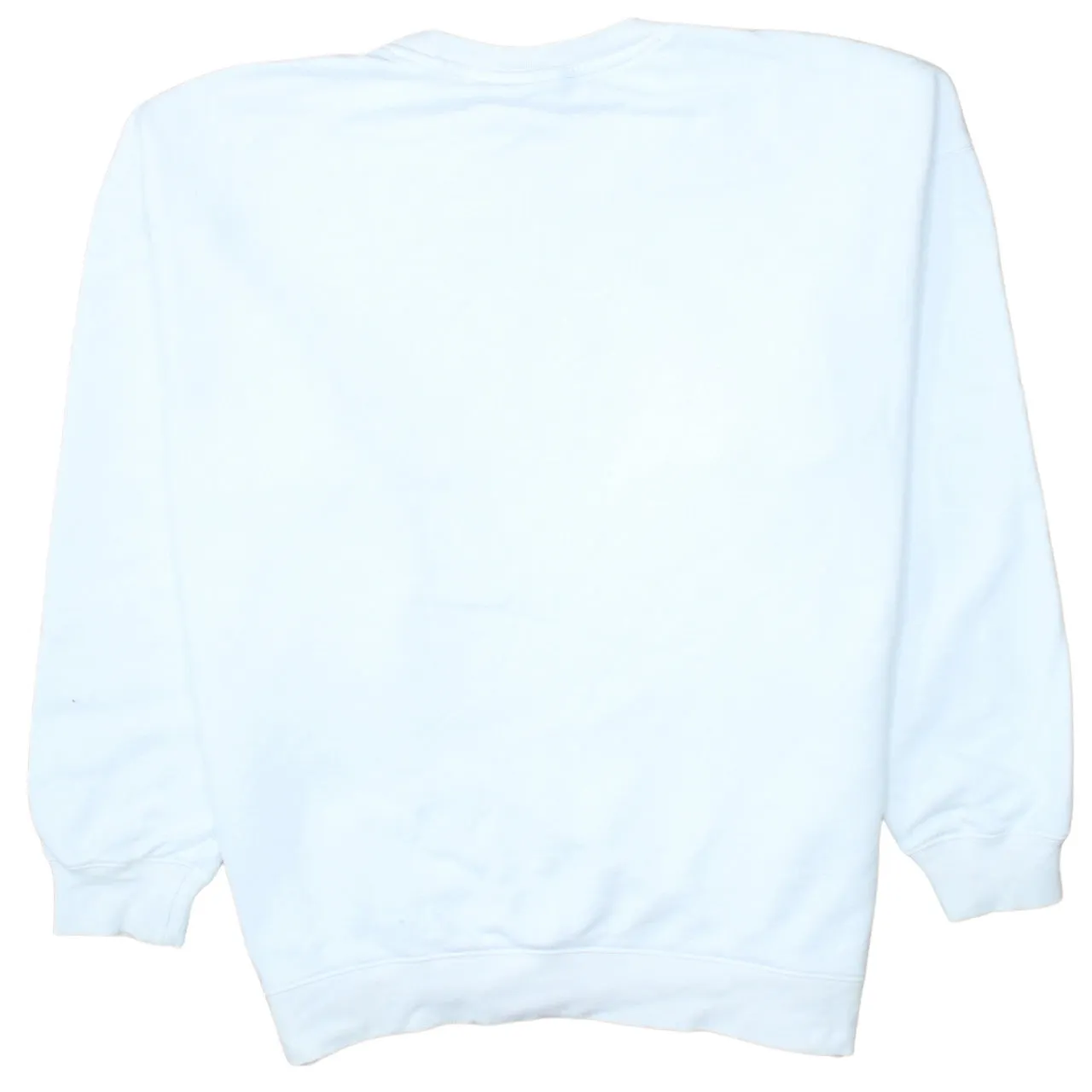 Adidas White Sweatshirt Women's Large Pink Trefoil Embroidered Logo Crewneck Pullover Top sold by Vintage Club product image thumbnail 2