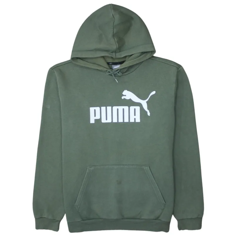 Puma 90's Spellout Pullover Hoodie Large Green sold by Vintage Club