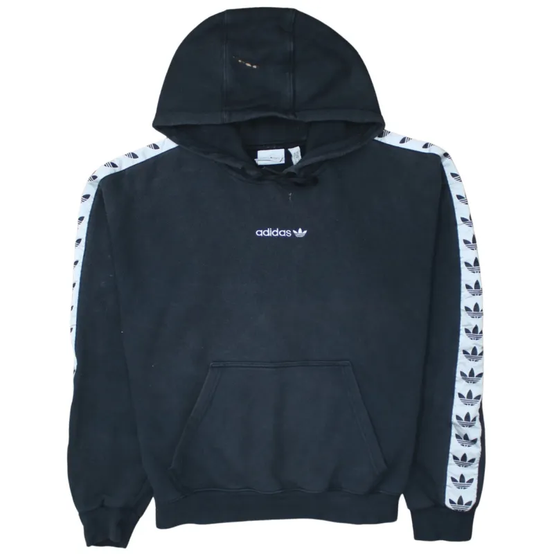 Adidas 90's Drawstring Pockets Pullover Hoodie Medium Black sold by Vintage Club