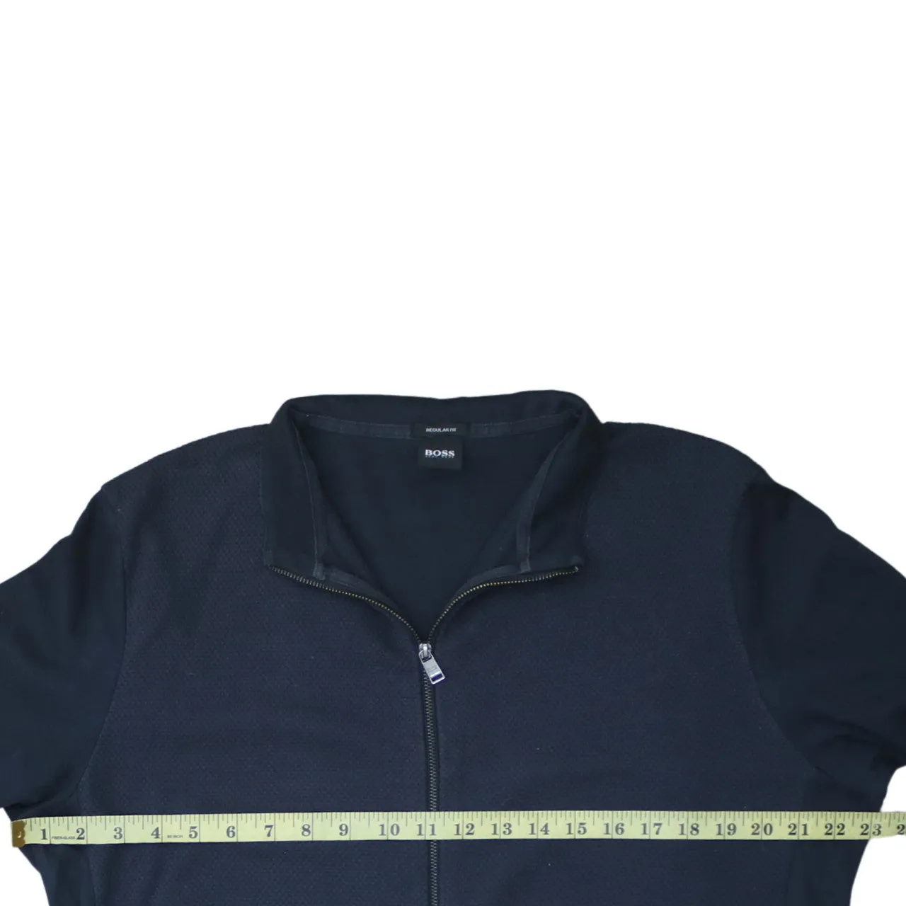 HUGO BOSS 90's Plain Full Zip Up Sweatshirt Large Black sold by Vintage Club product image thumbnail 5